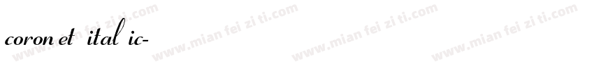 coronet italic字体转换